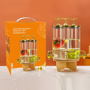 <span class=keywords><strong>Carafe</strong></span> à Jus Rotative à 360° en Verre Premium avec Couvercle et <span class=keywords><strong>Robinet</strong></span> | Distributeur et Rangement de Jus Fraîchement Pressé - Product Image 1