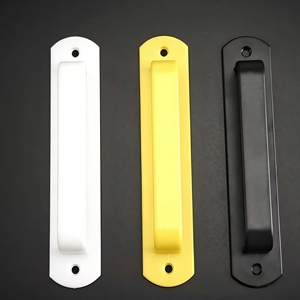 Poignées de meuble invisibles en ABS, sans perçage, auto-adhésives et à fixation par vis pour portes coulissantes et tiroirs - Product Image 2