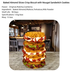 Galleta horneada <span class=keywords><strong>de</strong></span> <span class=keywords><strong>almendra</strong></span> con nuez <span class=keywords><strong>de</strong></span> turrón Matcha <span class=keywords><strong>Galletas</strong></span> crujientes Sabor dulce Bolsa <span class=keywords><strong>de</strong></span> aperitivos chinos Embalaje al por mayor - Product Image 5