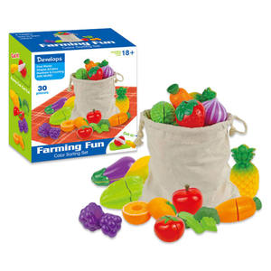 Juego de Juguetes de Cocina Realistas para Niños Pequeños, 30 Piezas, Frutas y Verduras para Cortar, con Bolsa de Almacenamiento - Product Image 1