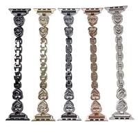 Liebesdiamant Herzförmiges Metallarmband für Apple Watch 10 9 8 7 SE 6 5 4 3 Band 44mm 45mm 38mm 42mm 46mm 49mm 41mm Uhrenarmband