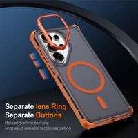 Étui de téléphone portable antichoc avec chargement magnétique sans fil et cadre d'objectif en métal électroplaqué pour S26 Ultra S25