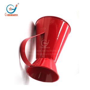 Vente directe 1.1 gallons couleurs rouges lait décoratif grande fleur de <span class=keywords><strong>zinc</strong></span> Annique métal cruche à eau forme <span class=keywords><strong>Pot</strong></span> de fleur pour la maison - Product Image 3