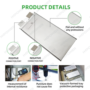 Batterie <span class=keywords><strong>à</strong></span> semi-conducteurs HHPOWER 3.7V 26Ah, haute densité énergétique 310Wh/kg, cellule souple <span class=keywords><strong>à</strong></span> décharge rapide 10C, 1000 cycles, pour drone, UAV, VTOL - Product Image 3