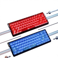 [PC Red Blue Samurai Fully Translucent Keycaps] Cross-border Bestseller Light-transmitting Mechanical Keyboard Keycaps Made