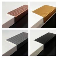 Profilé de nez de marche en aluminium anodisé en forme de L pour carrelage, idéal pour les projets de construction modernes, vente en gros directe usine