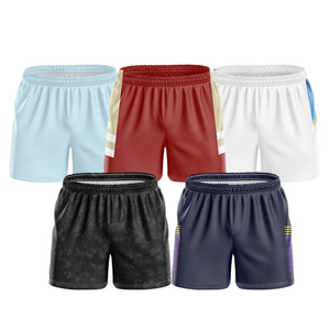 <span class=keywords><strong>Shorts</strong></span> <span class=keywords><strong>de</strong></span> <span class=keywords><strong>rugby</strong></span> <span class=keywords><strong>de</strong></span> ligue australienne pour hommes, impression par sublimation, faible MOQ, tous les clubs, entraînement, avec poches - Product Image 1