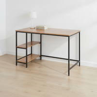 Bureau d'ordinateur moderne et simple avec design modulable, étagère latérale de rangement, écologique et durable