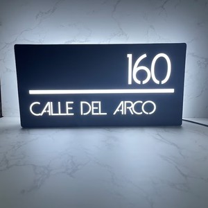 Nhà máy tùy biến LED chiếu sáng dấu hiệu nhà số dấu hiệu 3D Nhôm địa chỉ số tấm cho khách sạn căn hộ - Product Image 1