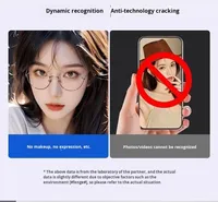 Serrure automatique de reconnaissance faciale et d'empreintes digitales 3D Wifi Tuya avec écran de 4.5 pouces Batterie Li-ion 3200 MAh pour porte en verre ou en bois