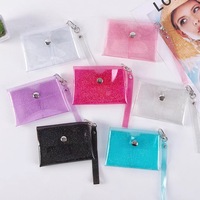 Sac de rangement multifonctionnel portable en PVC pailleté, porte-monnaie, pochette à bijoux, porte-papeterie, porte-cartes, durable, vente en gros