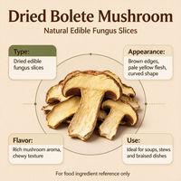 Tranches de Champignons Slippery Jack Séchées Naturellement, Qualité Supérieure, Comestibles, Bords Bruns, Pulpe Jaune Pâle, Idéales pour Soupes, Ragoûts et Plats Braisés