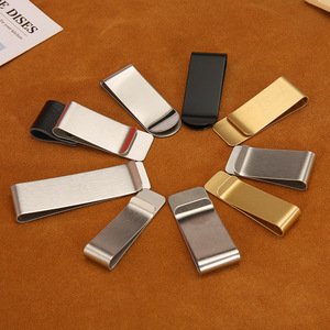 Clip de Metal en blanco de acero inoxidable con logotipo grabado personalizado, billetera delgada para hombre, Clip de dinero, Clips de dinero de Metal en blanco dorado para efectivo - Product Image 3