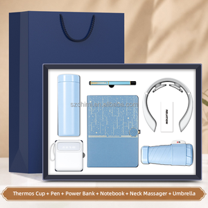Kit Regalo Promozionale Personalizzato: Taccuino Stellato, Penna, Tumbler, Massaggiatore per il Collo, Ombrello, Power Bank, Regalo Aziendale per Dipendenti - Product Image 1