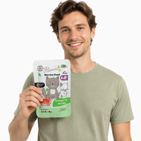 Nourriture humide pour chats en sachet de 90g, qualité supérieure, ingrédients naturels, forte teneur en viande, sans OGM, sans céréales, écologique, hydratant