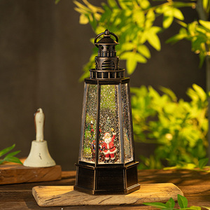 Caja de Música con Bola de Cristal, Nieve, Regalo de Cumpleaños, Adornos Navideños de <span class=keywords><strong>Faro</strong></span>, Música al por Mayor, Lámpara de Viento USB Luminosa - Product Image 3