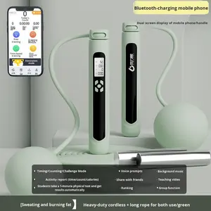 <span class=keywords><strong>Corde</strong></span> à sauter intelligente avec compteur, Bluetooth, fil d'acier, longueur 2,8 m, <span class=keywords><strong>corde</strong></span> à sauter intelligente pour la remise en forme, la <span class=keywords><strong>musculation</strong></span>, la combustion des graisses - Product Image 6