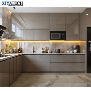 Xiyatech Luxe Buitenkeukenkastset Op Maat Gemaakt Houtdesignlak Acryl Deurpaneel Marmer Kunstmarmer - Product Image 1