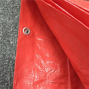 Bâche de tente tissée imperméable en tissu enduit PE bleu et orange pour doublure et usage industriel, style uni - Product Image 2