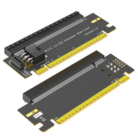 Carte d'extension HLT PCIe 5.0 16X Mâle/Femelle 64 Go/s Haute Vitesse GPU ATX Alimentation 6 Broches Double Alimentation Protection OVP OTP