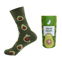 Geschenkverpakking Unisex Ademende katoenen sokken Mode Grappige sokken Fastfood Burger Friet Fruit Sportief