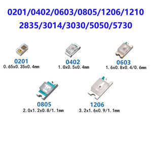 100PCS 3V 0201 0402 0603 0805 1206 1210 2835 3030 3014 5050 5730 Red Blue Yellow Orange White Warm White Green <b>LED</b> <b>Light</b> Diode - Product Image 1