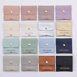 Pochette à bijoux en cuir PU avec logo personnalisé, sac d'emballage, pochette de voyage portable, petite pochette de rangement et de protection personnalisée - Product Image 6