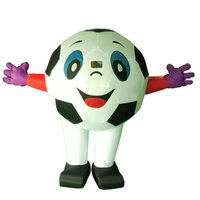 Costume de ballon de football gonflable personnalisé pour adultes, mascotte de football de dessin animé amusante, utilisation promotionnelle pour le carnaval