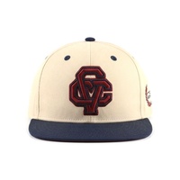Casquettes Snapback Unisexe à 6 Panneaux à Bord Plat avec Logo Brodé Personnalisé Bicolore et Patch Lettres – Style Campus Streetwear