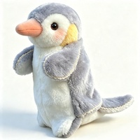 Marionnette de pingouin en peluche super douce en coton PP, personnalisable, pour marque OEM/ODM, prix d'usine, unisexe, tailles 11-30 cm