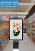 Quiosco de autoservicio con pantalla táctil para interiores, quiosco de pago con autoservicio para gestión de restaurantes