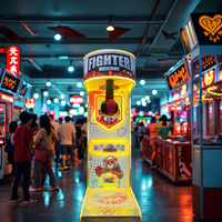 Máquina de Juegos Arcade de Puñetazos y Patadas, Popular entre los Niños, Operada con Monedas, para Parques de Diversiones, Máquina de Boxeo para Niños KB