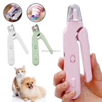 Coupe-griffes électrique 2-en-1 pour animaux de compagnie avec LED, rechargeable, pour chats et chiens, avec bac de récupération