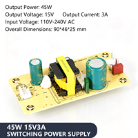 Alimentation à découpage 15V 3A ultra-mince pour amplificateur audio, barre de son, contrôle d'éclairage LED, certifiée CE
