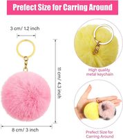 Porte-clés Pompon Moelleux en Peluche Douce, Breloque Anneau de 8 cm en Fausse Fourrure, Pendentif de Sac pour Clé de Maison, Cadeaux pour Femme et Fête des Mères