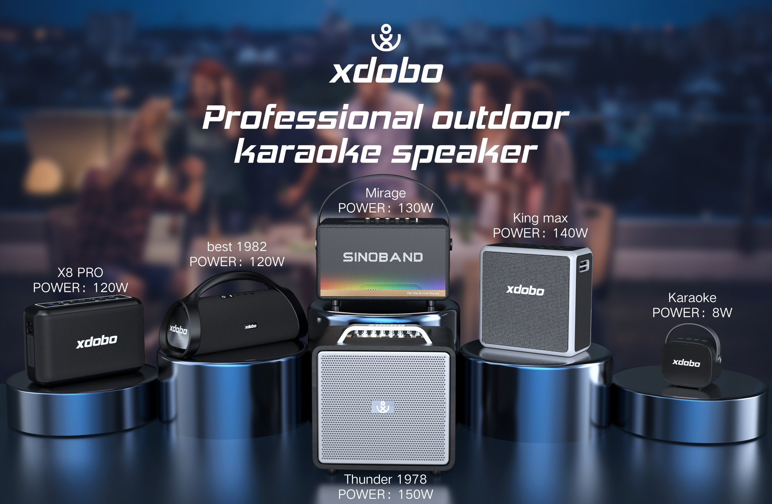 Loa Karaoke Bluetooth 5.2 Xdobo King Max Công suất 140W + 2 Micro không