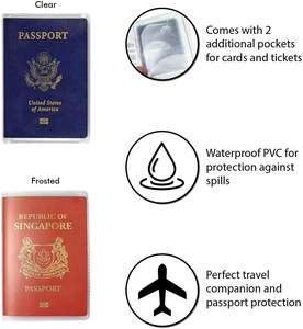 Étui de <span class=keywords><strong>passeport</strong></span> <span class=keywords><strong>Transparent</strong></span> et personnalisé, organisateur de carte d'identité, protection de voyage - Product Image 5