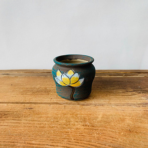 Pot <span class=keywords><strong>de</strong></span> fleurs succulentes en pierre <span class=keywords><strong>de</strong></span> <span class=keywords><strong>poterie</strong></span> Maifan, peint à la main, tournesol, Cactus, jardinière, grès, argile, pour la décoration, livraison directe - Product Image 4