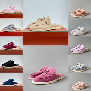 Chaussures de luxe 2026 de créateur, mocassins d'été européens et américains, légers, sportifs, plats, en velours, antidérapants, avec bande élastique, couleur unie - Product Image 3