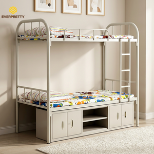 Lit superposé moderne en métal pour dortoir scolaire avec rangements sous le lit et échelle, idéal pour les auberges <span class=keywords><strong>de</strong></span> jeunes athlètes - Product Image 1
