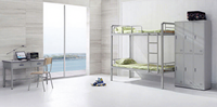 Lit simple pliable en acier de haute qualité et durable pour chambre à coucher, dortoir, école, hôpital et personnel de ferme