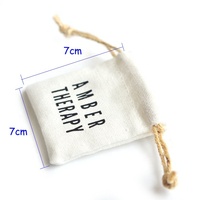 Pochette en lin blanc recyclé et jute pour cadeau, sac à cordon naturel, petit sac à bijoux, mini sac en toile de jute