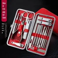 Ensemble de démarrage pour technicien professionnel des ongles, kit de manucure et pédicure de haute qualité en acier inoxydable de qualité A+, pour usage domestique et en salon, comprend tous les outils
