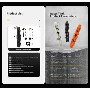 Réservoir d'eau en plastique 26L Réservoir de douche Sola extérieur monté sur le toit pour le camping - Product Image 3