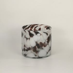 Custom קונפטי שחור ולבן קטן צבעוני קריסטל זכוכית הוריקן tealight פמוטים בתפזורת - Product Image 5