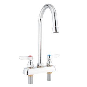 Robinet de cuisine de luxe en laiton massif avec bec de 6 pouces, double poignée, finition chromée polie, eau chaude et froide, fonction rotative pour maison et hôtel - Product Image 1