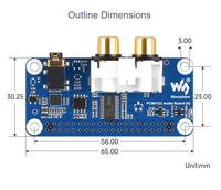 Placa de Audio DAC I2S PCM5122 HIFI para Raspberry Pi, Conector GPIO de 40 Pines, Codificación/Decodificación Estéreo, Reproducción de Audio de Alta Calidad