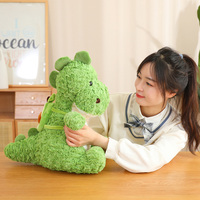 Peluche de dinosaure personnalisé, jouet Super doux, Adorable, vert, Dragon, cadeaux pour enfants, 23cm, 35cm, 45cm, vente en gros