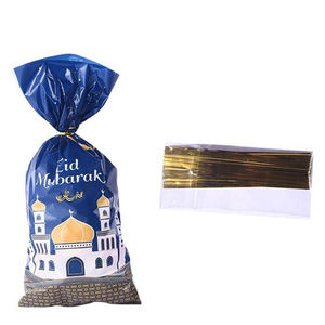 Bolsas Planas OPP con Diseño de Castillo Lunar para Eid Mubarak, Bolsas para Atar Alimentos con Impresión, para Fiestas, Regalos Durante Eid <span class=keywords><strong>Al</strong></span> Fitr y Ramadán - Product Image 5