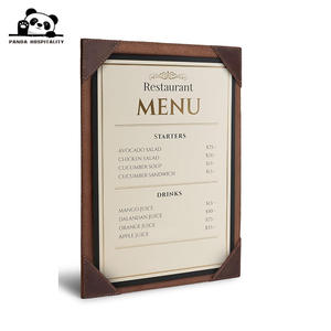 Porta Menús de Cuero PU con Esquinas Reforzadas, Estampado en Caliente y Logotipo Personalizado de Alta Calidad - Product Image 2